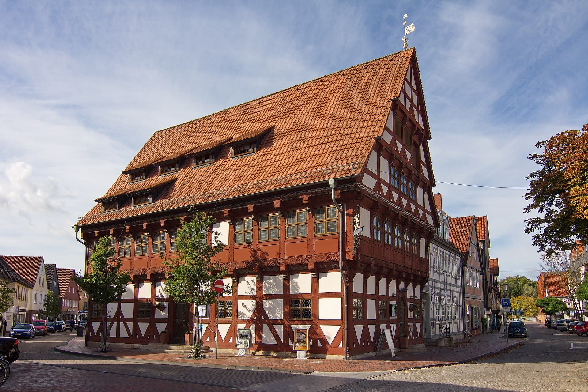Altes Rathaus in Gifhorn, historischer Fachwerkbau