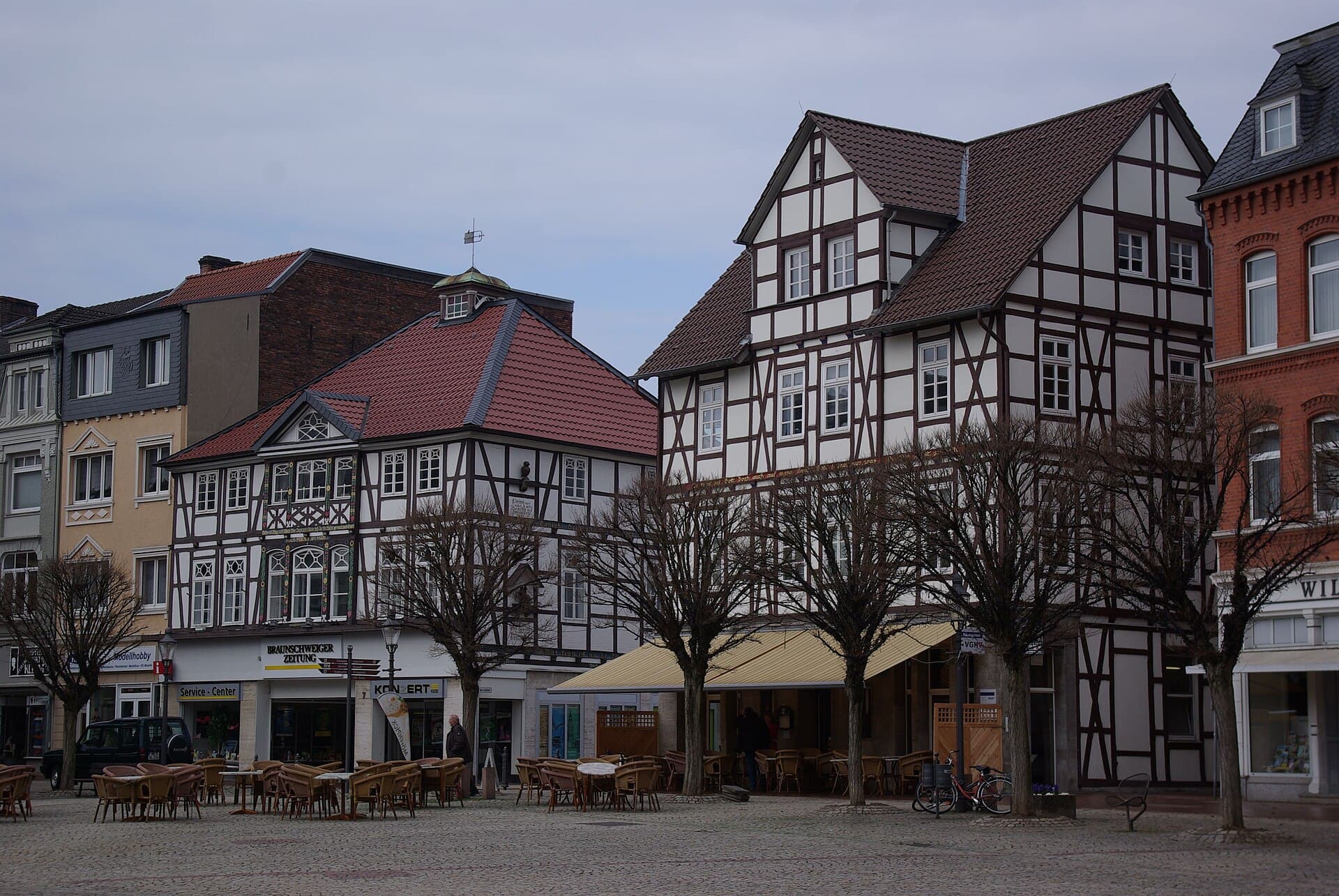 Fachwerkhäuser am Marktplatz in Peine
